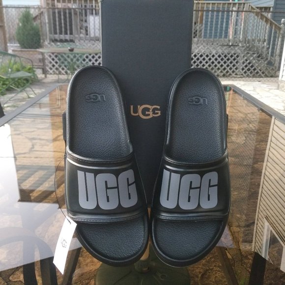 UGG WILCOX BLACK SLIDE SANDALS NEW MEN\'S SHOES